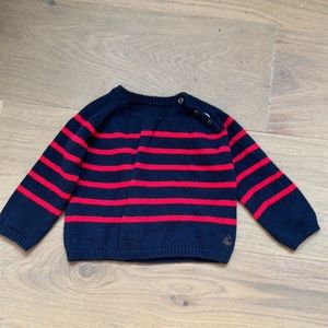 12 month baby boy stripe knit sweater